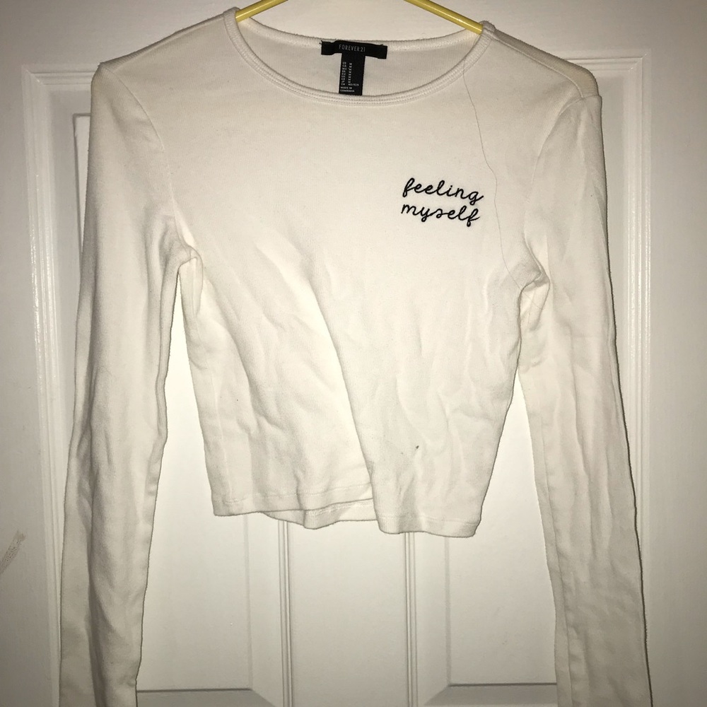 FOREVER 21 feeling myself crop top